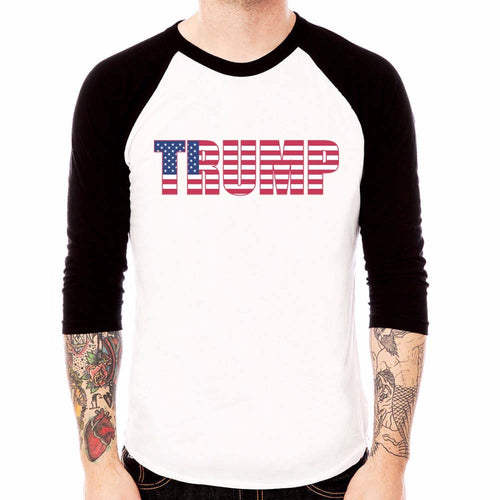 TRUMP White Jersey t-shirt 3/4 sleeve Raglan